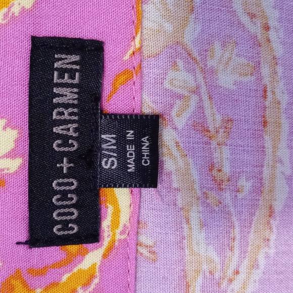 🌊Coco + Carmen🌊 - Lonnie Ruffled Paisley Print Cover-Up Tunic Dress - Picture 3 of 16